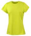 S253F Women's Spiro Quick Dry Short Sleeve T Shirt Lime Green colour image